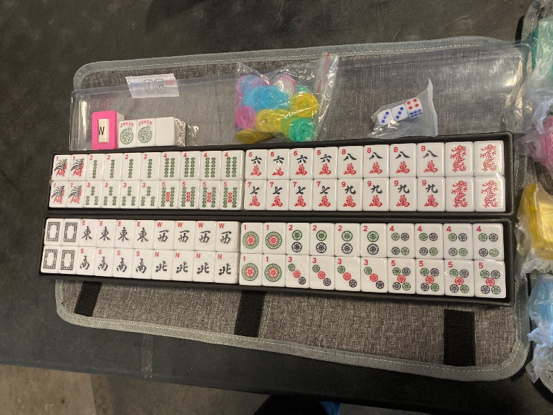 Photo 1 of American Mahjong Set Soft Bag 4 All in One Color Pushers Racks Combo Easy Carry
