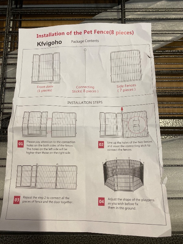 Photo 1 of Kfvigoho Dog Playpen Outdoor Extra Wide 8 Panels Heavy Duty Dog Fence