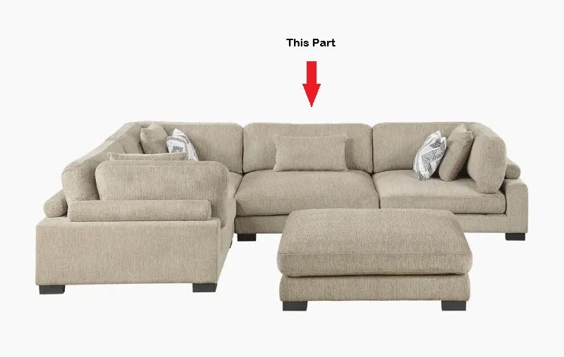 Photo 1 of Armless Chair With Head Rest - Can Be Combined With Homelegance Beige Subair 135"W Modern Microfiber Modular Sectional Sofa with Ottoman