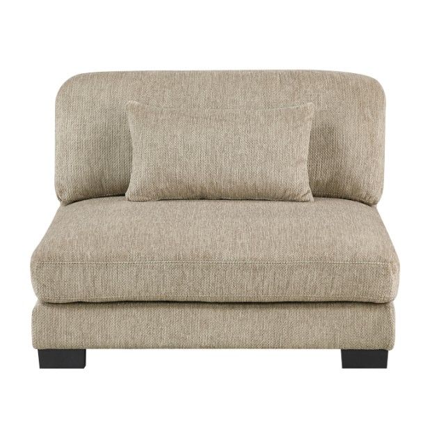 Photo 1 of Armless Chair With Head Rest - Can Be Combined With Homelegance Beige Subair 135"W Modern Microfiber Modular Sectional Sofa with Ottoman