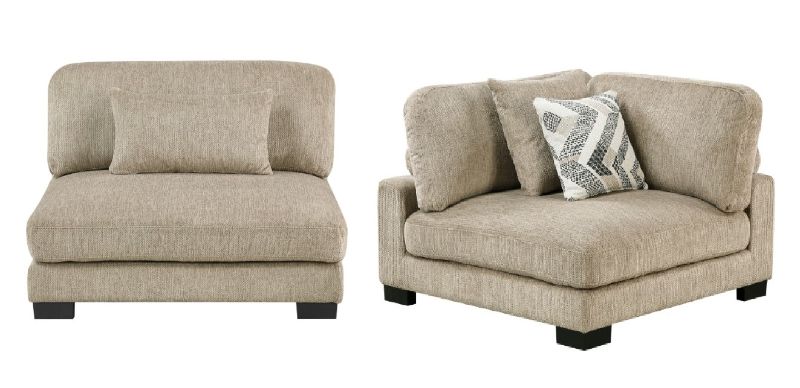 Photo 1 of Corner & Armless Chairs - Can Be Combined With Homelegance Beige Subair 135"W Modern Microfiber Modular Sectional Sofa with Ottoman