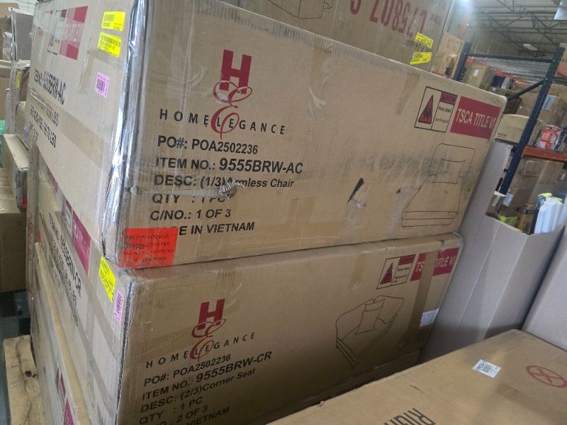 Photo 1 of Corner & Armless Chairs - Can Be Combined With Homelegance Beige Subair 135"W Modern Microfiber Modular Sectional Sofa with Ottoman