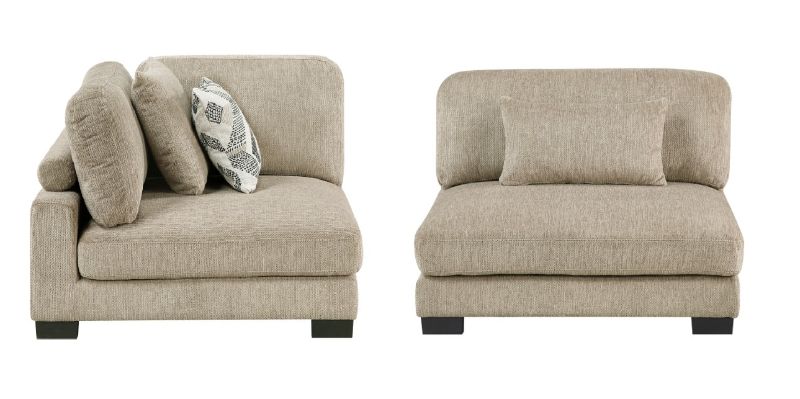 Photo 1 of Corner & Armless Chairs - Can Be Combined With Homelegance Beige Subair 135"W Modern Microfiber Modular Sectional Sofa with Ottoman