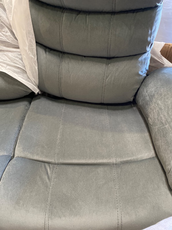 Photo 1 of Jim Grey Upholstered Reclining Living Room Sofa
