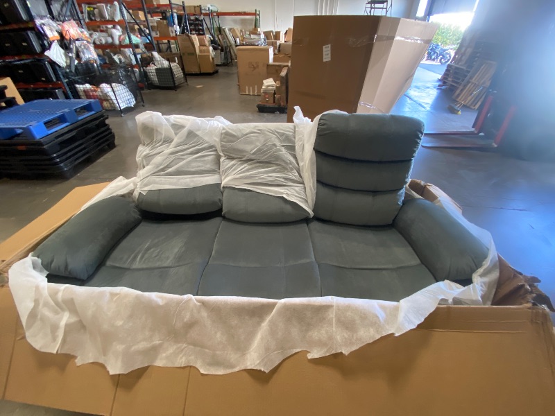 Photo 1 of Jim Grey Upholstered Reclining Living Room Sofa
