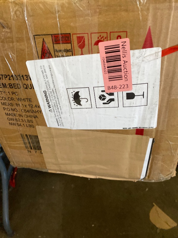 Photo 1 of Box 2 of 2 - Frame Only To a  Issabell Upholstered Platform Bed With Wood Slats