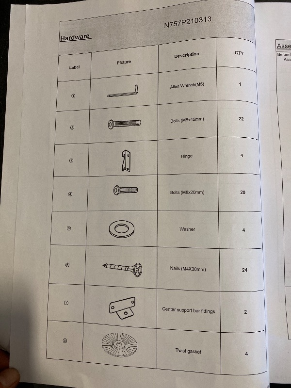 Photo 1 of Box 2 of 2 - Frame Only To a  Issabell Upholstered Platform Bed With Wood Slats