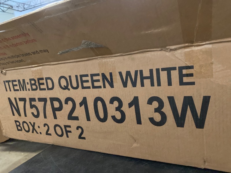 Photo 1 of Box 2 of 2 - Frame Only To a  Issabell Upholstered Platform Bed With Wood Slats