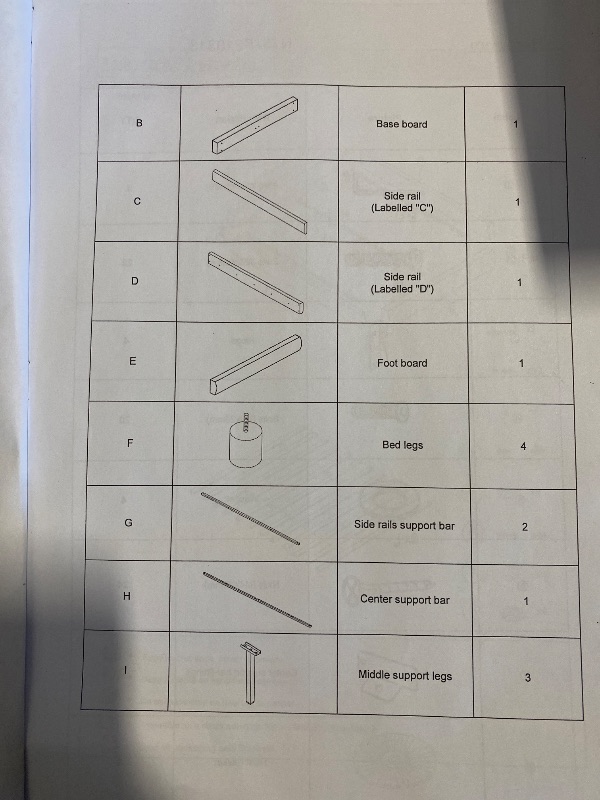 Photo 1 of Box 2 of 2 - Frame Only To a  Issabell Upholstered Platform Bed With Wood Slats