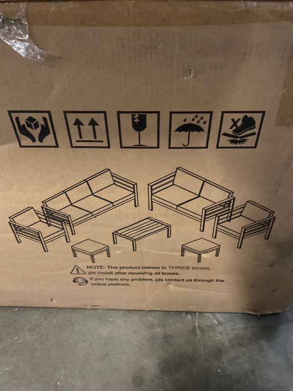 Photo 1 of Charlsa Love Seat Section (2pc Bench) Patio Conversation Set with Cushions