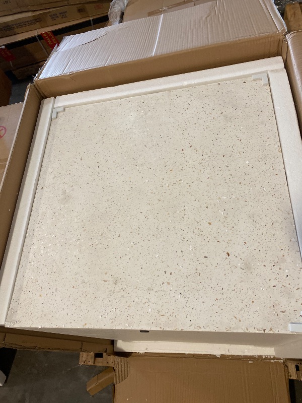 Photo 1 of ( Box 3 of 5 * Base Only* SKU: VGS-UNA-DT-59-IVTZ1) Una 59" Square Table - Dining Height