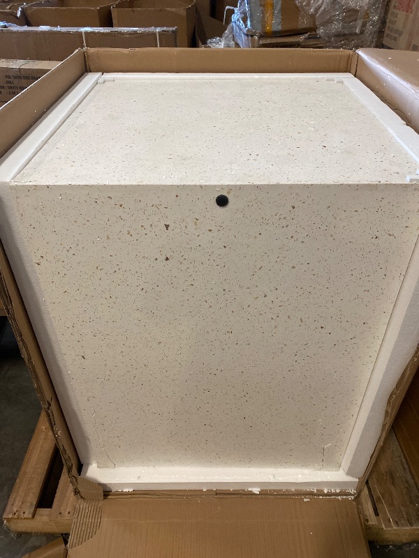 Photo 1 of ( Box 3 of 5 * Base Only* SKU: VGS-UNA-DT-59-IVTZ1) Una 59" Square Table - Dining Height