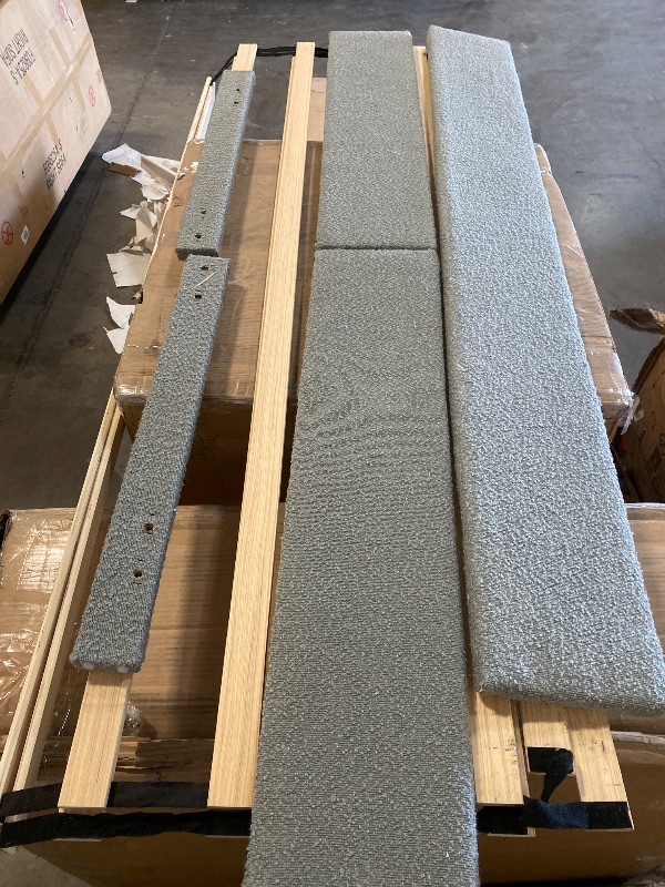 Photo 1 of King Bensu Boucle Upholstered Platform Bed
