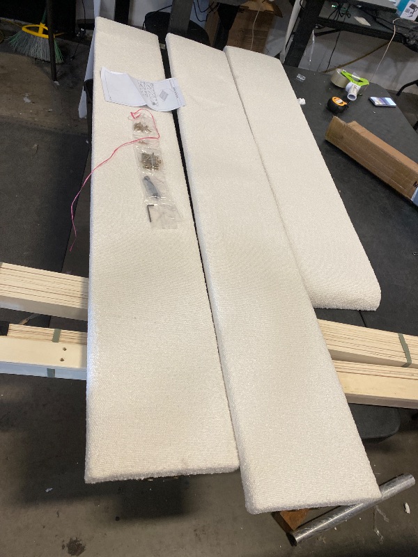 Photo 1 of Box 2 of 2 Frame Pieces & Internal Slates To a Reigen Boucle Platform Bed