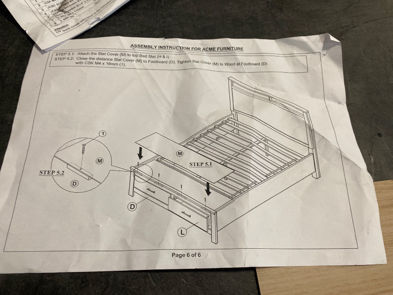 Photo 1 of ( Partial Set, Box 1 of 3, Headboard, Footboard) Mcmaster Platform Storage Bed