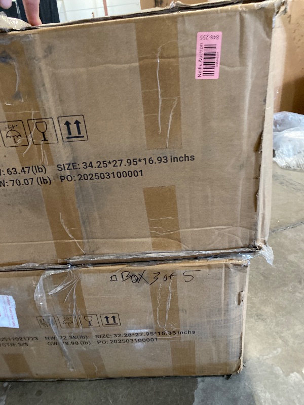 Photo 1 of (Partial Set Carton 1 & 3 of 5) 5-Piece Chenille Sleeper Sectional Corner Couch Modular Sofa Bed With Storage Chaise
