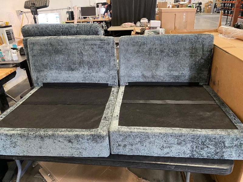 Photo 1 of (Partial Set Carton 1 & 3 of 5) 5-Piece Chenille Sleeper Sectional Corner Couch Modular Sofa Bed With Storage Chaise