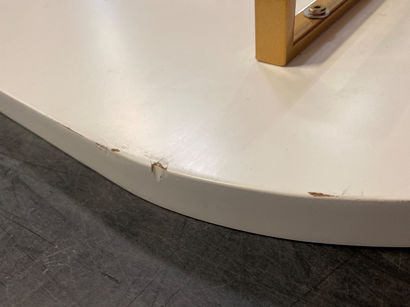 Photo 1 of 43" L x19.5"W White and Gold Bar Extender, Table