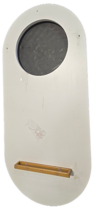 Photo 1 of 43" L x19.5"W White and Gold Bar Extender, Table