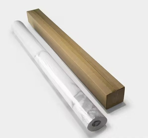 Photo 1 of 0.08 in. x 4 ft. x 10 ft. Carrara White Square Edge Vinyl Glossy Peel and Stick Decorative Wall Paneling Roll (1-Pack)