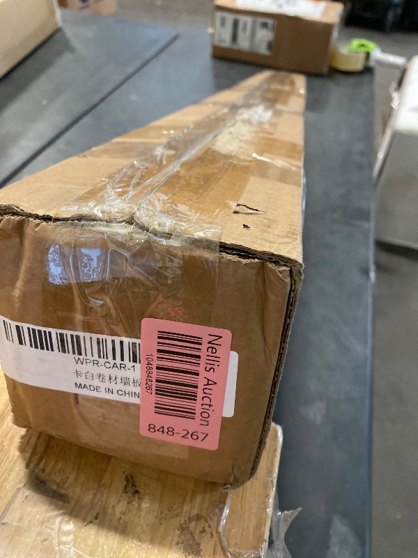 Photo 1 of 0.08 in. x 4 ft. x 10 ft. Carrara White Square Edge Vinyl Glossy Peel and Stick Decorative Wall Paneling Roll (1-Pack)