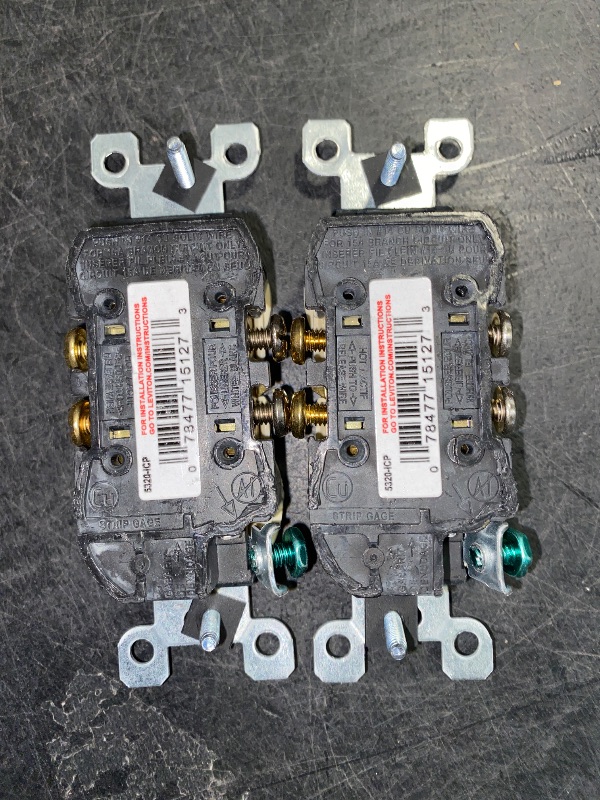 Photo 1 of Leviton 15 Amp 125V Duplex Outlet/Receptacle Ivory (2 Pack) 303-5320