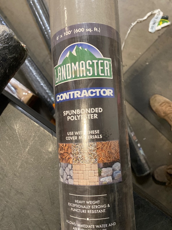Photo 1 of Landmaster 6 Ft. X 100 Ft. Contractor Weed Barrier Landscape Fabric, Heavy Duty, Commercial Grade