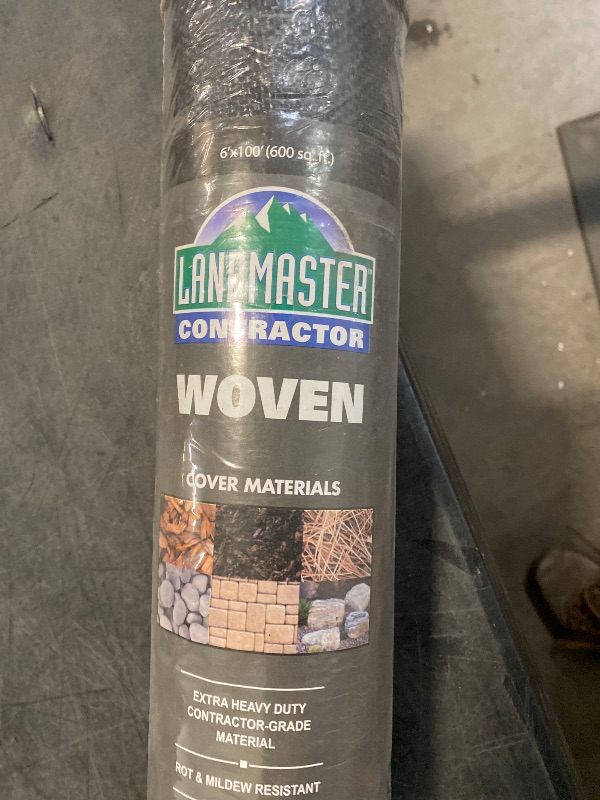 Photo 1 of Landmaster 6 Ft. X 100 Ft. Woven Contractor Ground Cover Weed Barrier Landscape Fabric, Heavy Duty, Commercial Grade