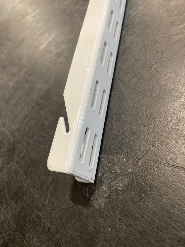 Photo 1 of 60 in. L - White Shelf Tracks heavy duty vertical rail - White