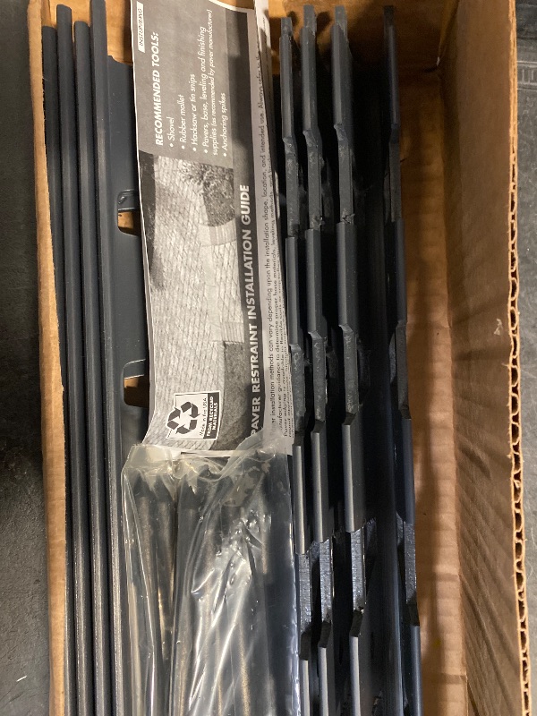 Photo 1 of 48 Ft. Paver Edging Project Kit in Black