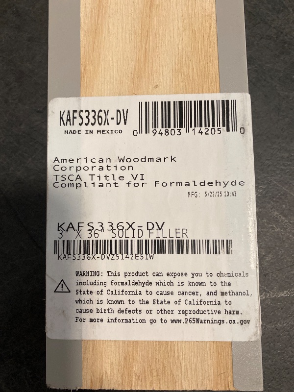 Photo 1 of 3 in. W X 36 in. H Cabinet Filler in Dove Gray