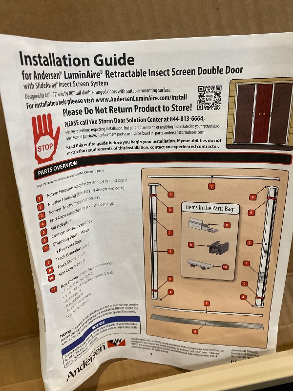 Photo 1 of 72 in. X 78 in. LuminAire Sandtone for Double Entry Door 68 in.-72 in. Universal Handed Aluminum Retractable Screen Door