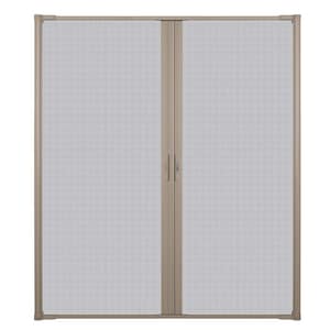 Photo 1 of 72 in. X 78 in. LuminAire Sandtone for Double Entry Door 68 in.-72 in. Universal Handed Aluminum Retractable Screen Door