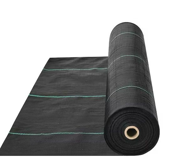 Photo 1 of Barrier Landscape Fabric 6 Ft. x 300 Ft. Premium Heavy Duty 3O Z Woven Weed Control Fabric Underlayment