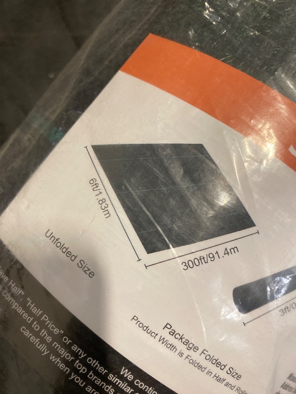 Photo 1 of Barrier Landscape Fabric 6 Ft. x 300 Ft. Premium Heavy Duty 3O Z Woven Weed Control Fabric Underlayment