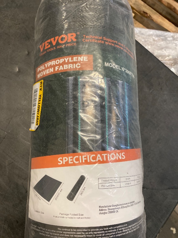 Photo 1 of Barrier Landscape Fabric 6 Ft. x 300 Ft. Premium Heavy Duty 3O Z Woven Weed Control Fabric Underlayment