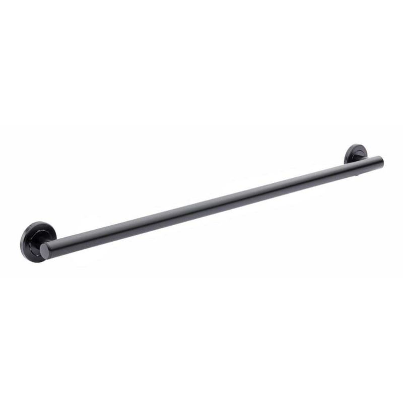 Photo 1 of Dorind 36 in. X 1 1/4 in. Decorative Grab Bar in Matte Black