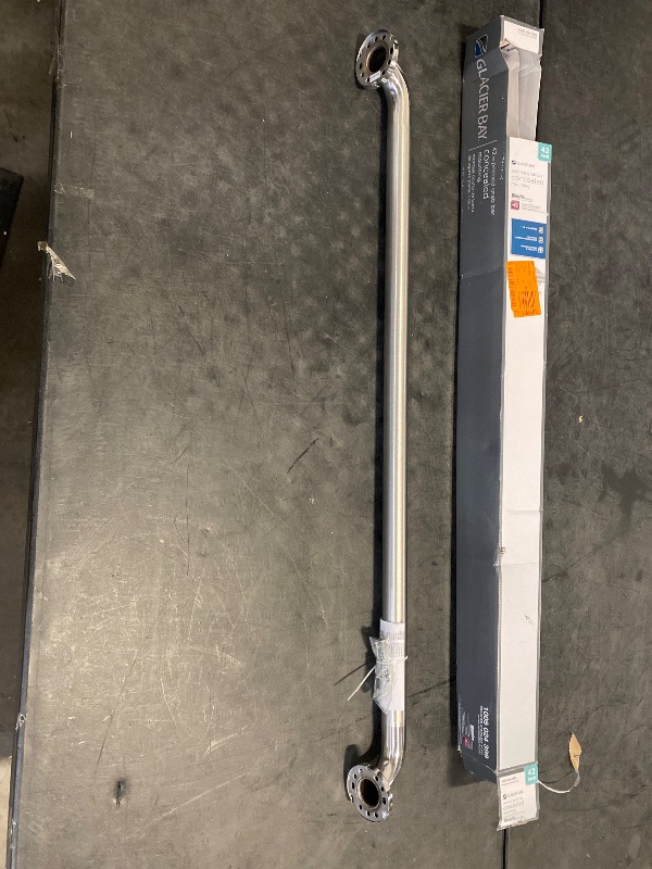 Photo 1 of 42 in. X 1-1/2 in. Concealed Peened ADA Compliant Grab Bar in Polished Stainless Steel