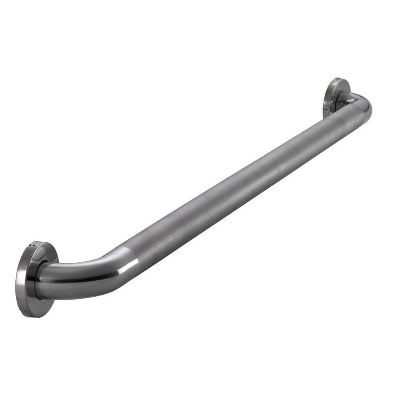 Photo 1 of 42 in. X 1-1/2 in. Concealed Peened ADA Compliant Grab Bar in Polished Stainless Steel