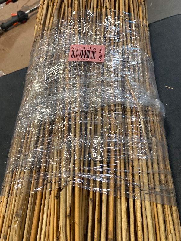 Photo 1 of 6 ft. H x 16 ft. L Carbonized Split Bamboo Fencing