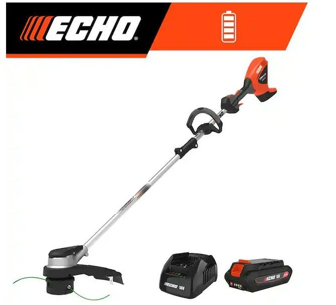 Photo 1 of 56V 16 in. Brushless Cordless Battery Straight Shaft String Trimmer with Speed-Feed Head and 2. 5Ah Battery and Charger
