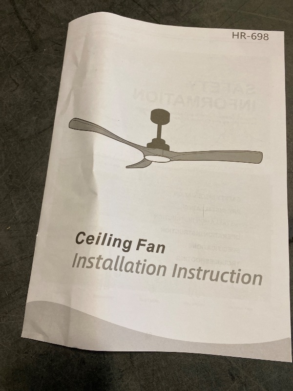 Photo 1 of dearnow 42" Ceiling Fans with Lights with Remote Control, Indoor Outdoor Wooden Ceiling Fan with 3 Wooden Blades for Patio, Living Room, Dining Room, Farmhouse and More. (White + Log Color)…