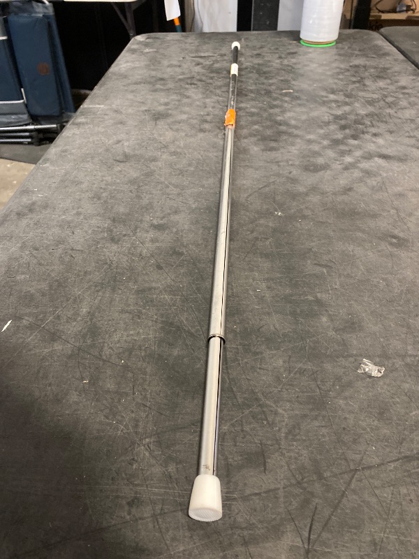 Photo 1 of 48 in.-75 in. Tension 5/8 in. Curtain Rod Kit in Chrome