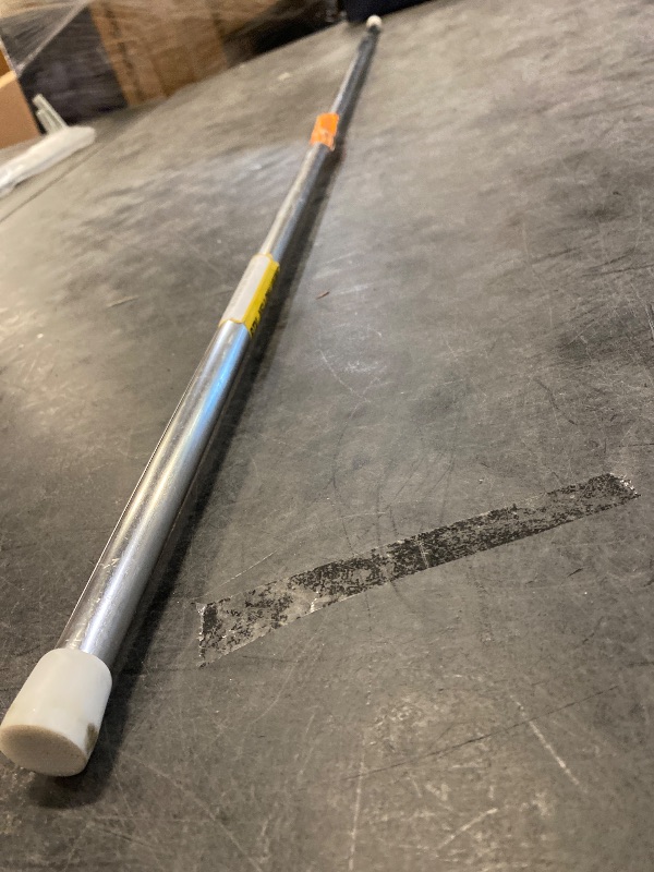 Photo 1 of 48 in.-75 in. Tension 5/8 in. Curtain Rod Kit in Chrome