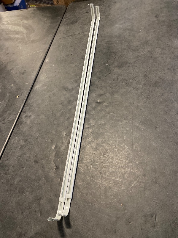 Photo 1 of 48 in.-84 in. 2 Pack Curtain Rod in White