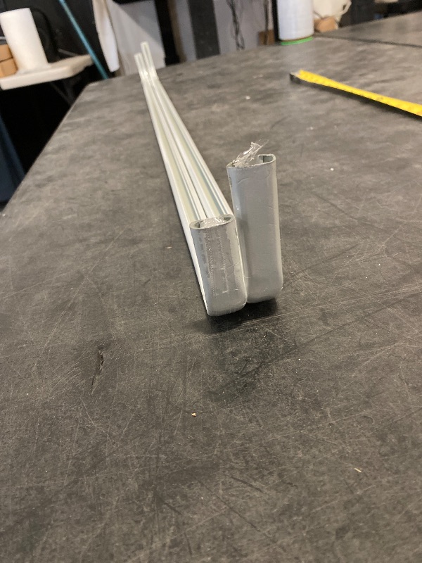 Photo 1 of 48 in.-84 in. 2 Pack Curtain Rod in White