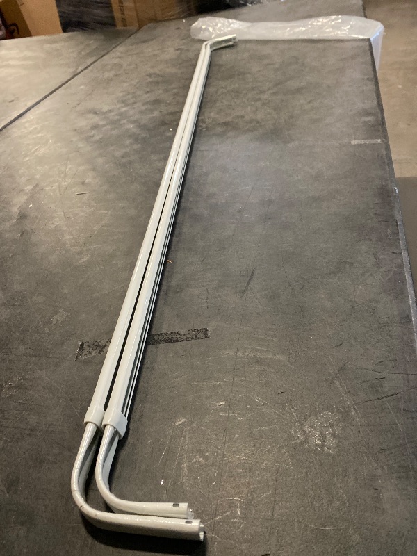 Photo 1 of 48 in.-84 in. 2 Pack Curtain Rod in White