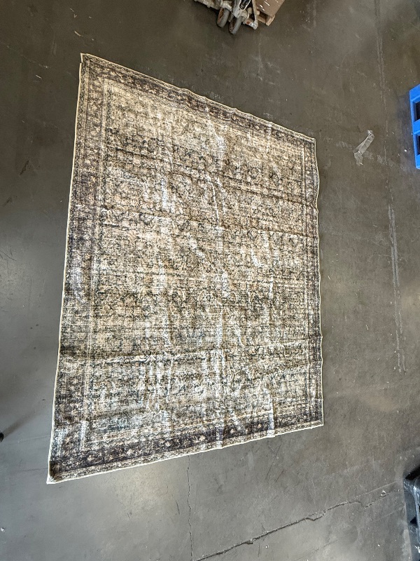 Photo 1 of Area Rug 8x10 Washable Rug Brown Vintage Traditional Mat Distressed Indoor Foldable Thin Retro Accent Floral Non Slip Carpet Living Room Dining Room Office