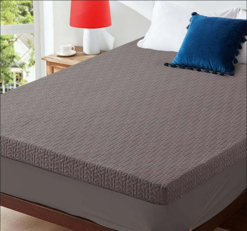 Photo 1 of BedLuxury Mattress Topper Memory Foam 4 Inch King Size Gel Colling Mattress Pad Cover with 18'' Deep Pocket for Back Pain Bed Topper with Grey Removable Cover Soft & Breathable