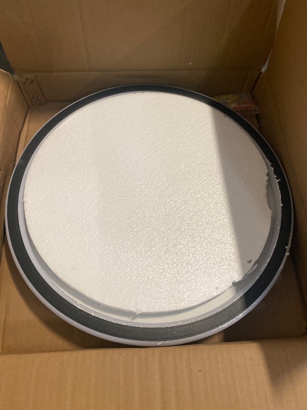 Photo 1 of AOMEI 16-inch Round 3CCT Adjustable Ceiling Light - 40W 3000K/4000K/6000K Full Spectrum Flush Mount for Nursery & Wardrobe (Black)
